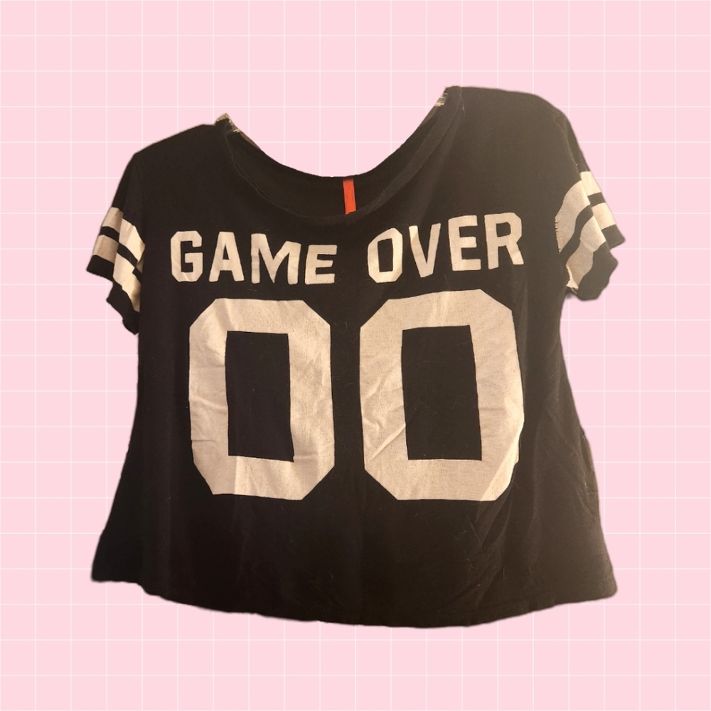 Black "Game Over" Graphic Tee